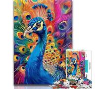 Rompecabezas de Pavo Real para Adultos y Adolescentes un Juego desafiante para Todos para Mujeres Regalos para Hombres 38x26cm