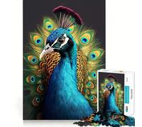 Rompecabezas de Pavo Real Realista para Adultos, 1000 Piezas, Juguete para ejercitar la Mente, diseño de Montaje Lento, Regalo Encantador (38x52cm)
