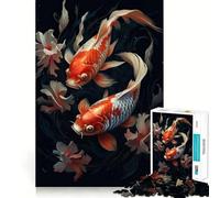 Rompecabezas de Peces koi misteriosos para Adultos, 1000 Piezas, Juguete Intelectual, Juego Relajante, Arte de Pared de Calidad (38x26cm)