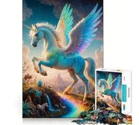 Rompecabezas de Pegaso de la mitología mística de 1000 Piezas para Adolescentes Fortalece la Memoria Ocio en casa Bordes limpios Regalo Ideal (38x26cm)
