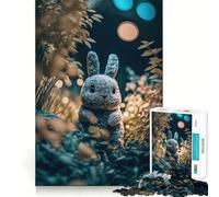 Rompecabezas de Peluche de Conejito para Adultos, 1000 Piezas, Juguete para ejercitar la Mente, Ideal para Relajarse y armar una Imagen, Regalo artístico (38x26cm)