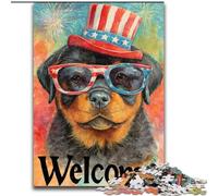 Rompecabezas de Perro Americano para Adultos, 1000 Piezas, desafío de Inteligencia Cerebral, Juguetes adictivos, Regalos de cumpleaños para Mayores de 14 años (26x38cm)