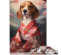 Rompecabezas de Perro Beagle con Kimono, 1500 Piezas, para Adultos, Juegos creativos, Rompecabezas para niños y niñas, 1500 Piezas (85 x 57 cm)