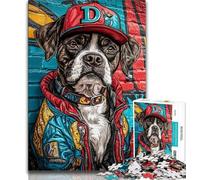 Rompecabezas de Perro bóxer para Adultos 1000 Piezas Juegos educativos decoración del hogar colección de Artistas Bellas Artes 75x50cm