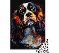 Rompecabezas de Perro Cavalier King Charles Spaniel para Adultos, 1000 Piezas, de Madera, Ideal para Adolescentes a Partir de 12 años, (38 x 26 cm)