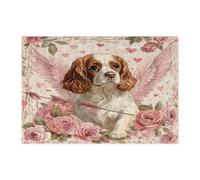 Rompecabezas de perro Cavalier King Charles Spaniel para adultos, 300 piezas, rompecabezas de madera vintage para cachorros, decoración de patrón retro para entretenimiento en el hogar