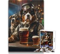 Rompecabezas de Perro cervecero de montaña bernés, 1000 Piezas, Juego Educativo de concentración, conmovedor, tamaño 38x52cm