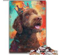 Rompecabezas de Perro con Corona para Adultos y Adolescentes, 2000 Piezas, Juegos educativos, decoración del hogar, Regalo de cumpleaños, Arte Mural (70x100cm)