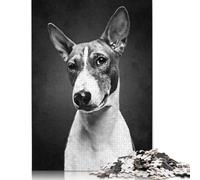 Rompecabezas de Perro de Cara Negra, Juego de Bricolaje, Rompecabezas Rectangular de Papel para Regalo de cumpleaños de niño o niña, 1000 Piezas (26 x 38 cm)