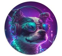 Rompecabezas de Perro Divertido Tocando música para Adultos, 1000 Piezas, desafiantes y Divertidos, Ideal para cumpleaños y festividades (67,5x67,5cm)