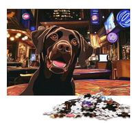 Rompecabezas de Perro en un Bar para Adultos, 1000 Piezas, para Adolescentes a Partir de 12 años, Regalo de Nochebuena, 1000 Piezas (75 x 50 cm)