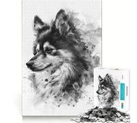 Rompecabezas de Perro Esquimal Americano,1000 Piezas,Juego de Habilidad Mental,Piezas de Ajuste, Actividad Nocturna para Toda la Familia (38x52cm)
