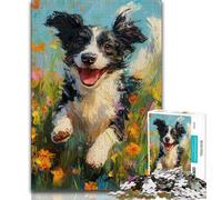 Rompecabezas de Perro Feliz para Adolescentes, 1000 Piezas, Ayuda a ejercitar el Cerebro, Juguetes adictivos para Cultivar la Paciencia, Gran Regalo 38x26cm