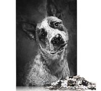 Rompecabezas de Perro Meme Negro con imágenes Personalizables. 100% cartón Reciclado Adultos y Adolescentes. 1000 Piezas (26 x 38 cm).