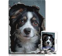 Rompecabezas de Perro Mirando a través de un Agujero, 1000 Piezas, Juego Educativo y Divertido de Actividades de Aprendizaje, Cualquier ocasión, tamaño 38x26cm