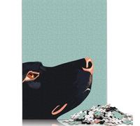 Rompecabezas de Perro Mirando hacia Arriba, 1000 Piezas (26 x 38 cm), cartón 100% Reciclado, Ideal para niños y Adultos a Partir de 12 años. Regalo para el Día del Padre.