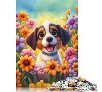 Rompecabezas de Perro para la Familia, Divertido Rompecabezas Rectangular de Papel para niños y Adultos a Partir de 12 años, Regalo de cumpleaños, 1000 Piezas (75 x 50 cm)