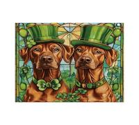 Rompecabezas de perro Rhodesian Ridgeback para adultos de 500 piezas, rompecabezas de madera con diseño de trébol para entretenimiento en el hogar