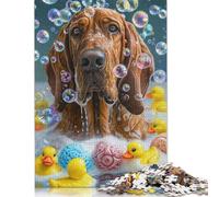 Rompecabezas de Perro Sabueso Premium, 100% Reciclado, Rectangular, para Adultos y Adolescentes, 1000 Piezas (75 x 50 cm)