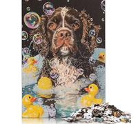 Rompecabezas de Perro Spaniel de Agua Americano, decoración única para el hogar, 100% cartón Reciclado, Ideal para niños o niñas, 1000 Piezas (75 x 50 cm)