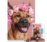 Rompecabezas de Perro Thai Ridgeback de 1000 Piezas para Adultos, Juguete de lógica Fuerte, Alivio de la ansiedad, Borde Transparente, Regalo para Festivales 38x52cm
