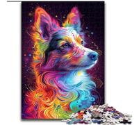 Rompecabezas de Perros psicodélicos para Adolescentes, 1000 Piezas, Juguetes educativos para familias, con póster a Juego y Hoja de Trivia (50x75cm)