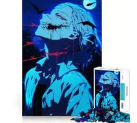 Rompecabezas de Personaje de Anime con Boca ensangrentada,1000 Piezas,Juego de concentración Mental,diseño Ajustado sin Huecos,desafío Cerebral Interactivo para el hogar (38x26cm)