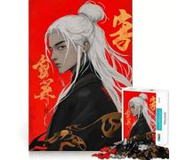 Rompecabezas de Personaje de Anime de Pelo Blanco para Adolescentes 1000 Piezas diversión Que estimula la Mente componentes Resistentes y de Corte Limpio Actividad para Compartir en Familia (38x26cm)