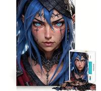 Rompecabezas de Personaje Femenino de Anime de 1000 Piezas Juego de Habilidad Mental Ajuste Estable Sin Piezas Que se muevan Pasatiempo Divertido para Fines de Semana Largos (50x75cm)