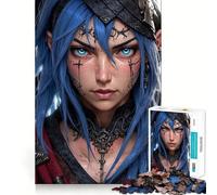Rompecabezas de Personaje Femenino de Anime de 1000 Piezas,Juguete de construcción Focus,Ajuste Firme,Montaje Seguro,Juguete de Entretenimiento para Interiores (38x52cm)