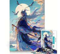 Rompecabezas de Personajes de Anime con Espada para Adolescentes,1000 Piezas,Mejora la Capacidad Mental,Juego de tamaño Uniforme,Piezas precisas,Actividad Nocturna Divertida para Toda la Familia