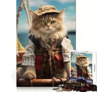 Rompecabezas de Pescadores con Gatos, 1000 Piezas, para Adolescentes, Ejercicio Mental, Ocio Lento, Cierre Seguro, Navidad (50x75cm)