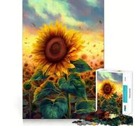 Rompecabezas de pétalos de Girasol para Adolescentes, 1000 Piezas, Juguete para estimular la lógica, alegría Familiar, Borde Premium, 38x52cm