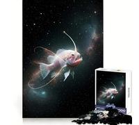 Rompecabezas de pez Pescador en el Espacio, 1000 Piezas, para Adolescentes Estimula la Mente y fomenta la Tranquilidad Bordes Uniformes Regalo Ideal para Las Fiestas (38x26cm)