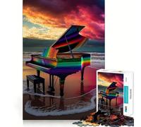 Rompecabezas de Piano Colorido de 1000 Piezas para Adolescentes Que Mejora la Memoria y relaja la Mente Regalo Creativo con Bordes Afilados (38x26cm)