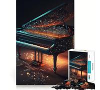 Rompecabezas de Piano Colorido para Adultos de 1000 Piezas, Juguete para ejercitar la Mente, diversión Familiar, Corte de precisión, Regalo Encantador (38x26cm)