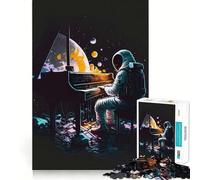 Rompecabezas de Piano en el Espacio de 1000 Piezas para Adolescentes Mejora la Memoria, se relaja, Borde preciso, Regalo Creativo (50x75cm)