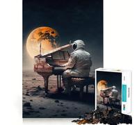 Rompecabezas de Piano en el Espacio de 1000 Piezas para Adultos Desarrolla la Capacidad Cerebral y Alivia el estrés Decoración de Pared con Bordes precisos (50x75cm)