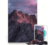 Rompecabezas de Picos de montaña al Atardecer de 1000 Piezas para Adolescentes Que mejoran la Memoria, sin estrés, con Bordes Ajustados, decoración de Pared (50x75cm)