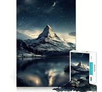 Rompecabezas de Picos de montañas de los Alpes,1000 Piezas,Entrenamiento cognitivo,Piezas Perfectamente encajables,Regalo de cumpleaños,Juguete para ejercitar la Mente (50x75cm)