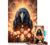 Rompecabezas de Piedra Opal Raven para Adultos, 1000 Piezas, para Fortalecer la Memoria, Actividad para el hogar, Bordes limpios, Regalo Festivo (38x26cm)