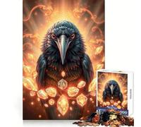Rompecabezas de Piedra Opal Raven para Adultos, 1000 Piezas, para Fortalecer la Memoria, Actividad para el hogar, Bordes limpios, Regalo Festivo (38x26cm)