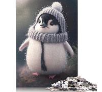 Rompecabezas de pingüino bebé, Rompecabezas Rectangular de Papel Entrelazado de precisión para niños o niñas, 1000 Piezas (26 x 38 cm)