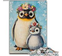 Rompecabezas de pingüino de 1000 Piezas para Adolescentes, Juguete Educativo, Divertidos Juegos Familiares, decoración única para el hogar (26x38cm)