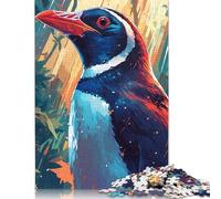 Rompecabezas de pingüino en la Selva, Rompecabezas Rectangular de Papel Entrelazado de precisión para Adultos y niños, 1000 Piezas (26 x 38 cm)