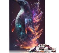 Rompecabezas de pingüino mágico, decoración única para el hogar, Rompecabezas Rectangular de Papel para Adultos y Adolescentes, Regalo para el Día de la Madre, 1000 Piezas (75 x 50 cm)