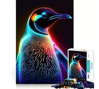 Rompecabezas de pingüino neón para Adolescentes, 1000 Piezas, Juguete para ejercitar la Mente, Actividad artística para armar en casa, (38x26cm)