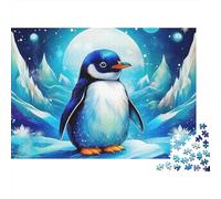 Rompecabezas de pingüino,pájaro ártico Helado,1000 Piezas,cartón Resistente con Acabado Mate,Ideal para el hogar,Ocio,Tiempo Libre,Pasatiempos para Adultos,Adolescentes y,52x38cm(1000 Piezas).