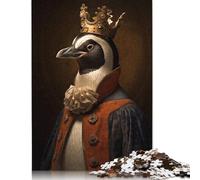Rompecabezas de pingüino Real para familias, 100% cartón Reciclado, para niños y Adultos a Partir de 12 años 1000 Piezas (26 x 38 cm).