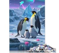 Rompecabezas de pingüino, Rompecabezas Rectangular de Papel Entrelazado de precisión para Adultos y niños, 1000 Piezas (75 x 50 cm)